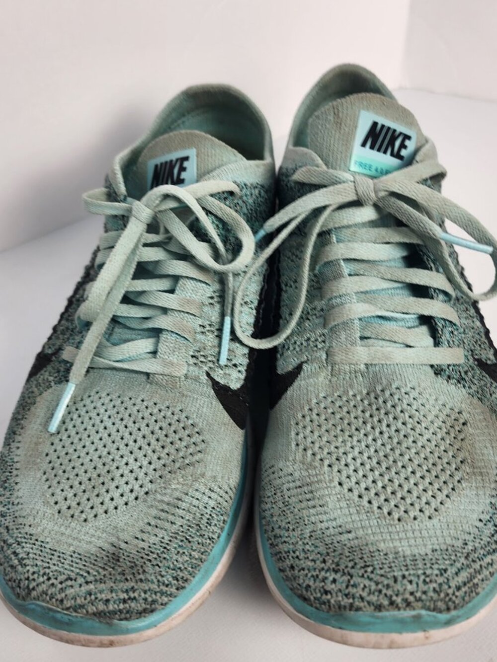 Nike Free 4.0 Flyknit Womens 10 Light Blue Shoes Running Athletic 631050-403 - Picture 3 of 9